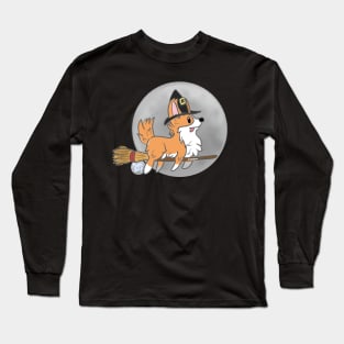 Witch Corgi Long Sleeve T-Shirt